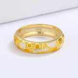 Selection of Bright Handmade Enamel 925 Silver Colorful Classic Rings
