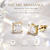 Moissanite Diamonds D Colour VVS1 Silver GRA Certificated Stud Earrings