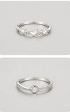 Selection of Stackable Shiny AAAA Lab Created Diamonds Fashion 925 Silver Rings