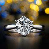 Six Claws Solitaire 0.5/1/2/3/5ct D Colour Moissanite Diamonds Engagement Rings S925 Sterling Silver Fine Jewellery