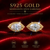 Stunning 3EX Cut Various Cuts Moissanite Earrings 0.5-2ct D Colour VVS1 S925 Silver