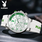 New Arrival Luxury Elegant Silicone Strap Waterproof Multifunction Quartz Fashion Trend Men's Wrist Watches