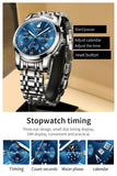 Top Brand Men's Stainless Steel Quartz Wristwatch Classic Business Casual High Quality Waterproof Wristwatch