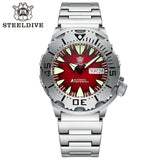 Monster 200M Waterproof NH36 Day Function Sapphire Glass Automatic Movement Steel Bezel SD1984 Steel Bracelet Watch