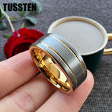 New Arrival Grooved Polished Finish Trendy Tungsten Fashion Engagement Wedding Rings for Men and Women - The Jewellery Supermarket