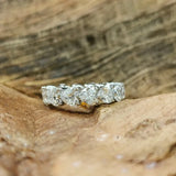 Heart Cut Moissanite Diamonds Eternity Ring with Certificate 925 Silver Stackable Wedding Engament Rings for Women