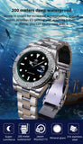 Luxury Stainless Steel Black Dial Green Bezel AD2040 20Bar Waterproof BGW9 Luminous Quartz Mens Wristwatches