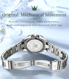 Original Luxury Brand Zircon Diamonds Dial Quartz Women Watches Fashion Business Bracelet Waterproof Wristwatch