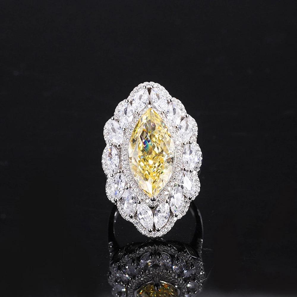 Gorgeous Marquise Cut Aquamarine Citrine Pink Sapphire High Quality AAAAA High Carbon Gemstones Rings, Fine Jewellery - The Jewellery Supermarket