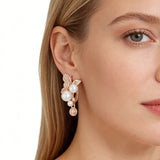 14 Karat Filled Gold Unique Pearl English Earrings for Women Daily Fine Jewellery