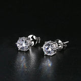 Dazzling 2ct 8mm Moissanite Diamond Studs 925 Sterling Silver Earrings