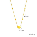 New Stainless Steel Gold Colour Heart Love Chain Necklace Bracelets For Women - New Fashion Non-fading Jewellery Set - The Jewellery Supermarket