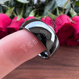 Domed Polished Finish 6MM 8MM  Shiny Tungsteng Blue Black Men Women Wedding Rings