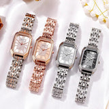 New Luxury Famous Brand Stainless Steel Rectangle Quartz Watch For Women Fashion Dress Watches Women - The Jewellery Supermarket