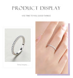 Real Sterling Silver Fashion Wedding Stackable AAAA Lab Created Diamond Ring