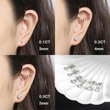 Amazing GRA Certified 0.1-3CT D Colour Moissanite Diamonds Stud Earrings For Women/Men - Fine S925 Silver Jewellery - The Jewellery Supermarket