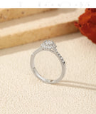 Excellent VVS1 D Colour Moissanite Luxury Halo Sterling Silver Sparkling Rings