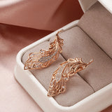 14K Rolled Gold Long Tassel Pendant AAA Zircon Diamonds Luxury Personality Earrings
