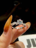 Terrific 1 Carat Real Moissanite Diamond Wedding Gemstone Rings Fine Jewellery