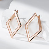 14 Karat Gold Filled Fashion Glossy Simple Rhombus Dangle High Quality Earrings For Women