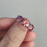 Stunning 18KWGP 3 Stone 4ct/2ct VVS1 D Colour Moissanite Diamonds Silver Ring