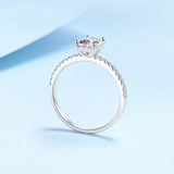 1CT 2CT Emerald,Radiant Cut VVS1 D Colour Moissanite Diamond Silver Engagement Rings