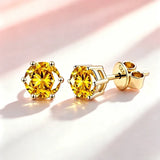 Multicolour 0.1ct-2carat Moissanite Diamonds  D VVS1 925 Silver Stud Earrings