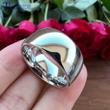New Domed Polished Shiny 10mm Men Women Tungsten Engagement Wedding Rings