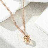 14k Gold Filled Unique Light Brown Cube AAA Zircon Crystal Fashion Pendant And Necklace