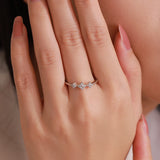 Cute Flower 925 Sterling Silver AAAA Lab Created Diamond  Rings Fine Jewellery