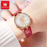 New Luxury Brand with Zircon Diamonds Butterfly Style Luminous Waterproof Quartz Ladies Watches, Ideal Present