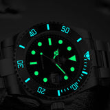 Luxury Diving Watch Steel BGW9 Luminous Ceramic Bezel 200M Waterproof Men's Watch