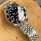 PT5000 Stainless Steel Sapphire Crystal Rotating Bezel Luminous Mechanical Watch