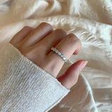 Luxury 0.7CT D Colour Moissanite Diamonds Eternity Rings - GRA Certified Silver Engagement Wedding Fine Jewellery