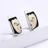 Unique Handmade Manga-style Cloisonne Joker Earrings for Women Party Jewellery