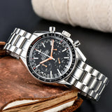 Japanese Quartz vk63 Sapphire Glass Panda dial vk63 Movement Chronograph Multi-function Men's Business Watch