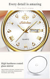 New Elegant High Quality CZ Dimonds Stainless Steel Luminous Waterproof Dress Quartz Classic Ladies Watch - The Jewellery Supermarket