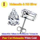Luxury 0.5-3 Carats Cushion Marquise Oval Moissanite Diamonds Silver Stud Earrings