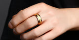 New Arrival Frosted Band Golden Colour Men's 8mm Tungsten Carbide  Wedding Rings Charm Jewellery for Men - The Jewellery Supermarket