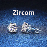 Dazzling 2ct 8mm Moissanite Diamond Studs 925 Sterling Silver Earrings