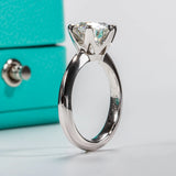Stunning 1ct 2ct 3ct 5ct D Colour Moissanite Engagement 925 Sterling Silver Gold Plated Solitaire Rings For Women