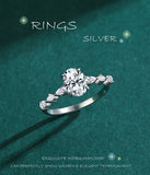 Fashion Oval Top Quality AAAA Lab Created Diamond 925 Sterling Silver Luxury Ring