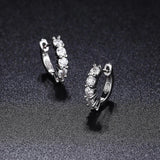 Exquisite 18KGP Round 3MM Moissanite Diamonds Passed Diamond Test Hoop Earrings Luxury Fine Jewellery - The Jewellery Supermarket
