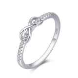 Selection of Stackable Shiny AAAA Lab Created Diamonds Fashion 925 Silver Rings