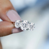 Full Oval Cut VVS1 D Colour Mossanite Diamonds Silver Gold Plated Wedding Ring