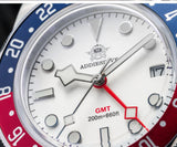 Luxury GMT Men's Diving Watch 200m Waterproof Bubble Mirror Glass Quartz Watch