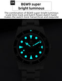 Luxury Analog BGW9 Luminous 200m Ceramic Bezel Bubble Mirror Glass Diving Watch