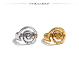 18K Gold Plated Trendy Conch Ocean Series Casting Fashion Charm Ring