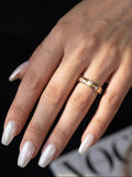 Real 0.03CT Round Moissanite Diamond Rings Fine Jewellery