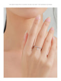 Delicate Dangling Round AAAA Lab Created Diamond 925 Silver Unique Design Ring